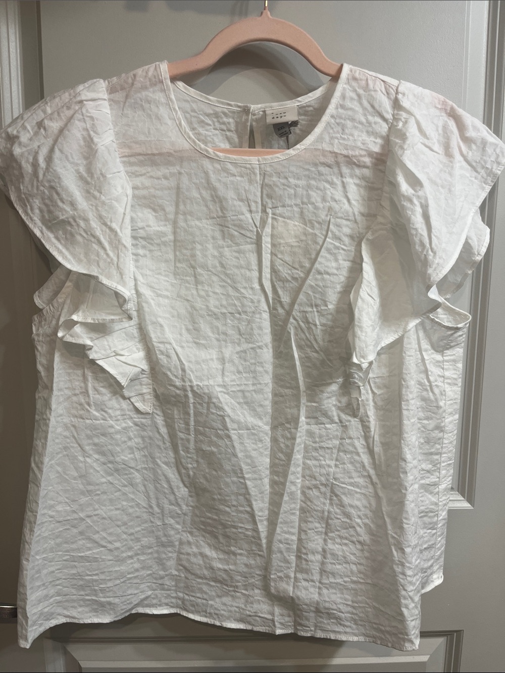 a new day White Ruffle Sleeve Blouse